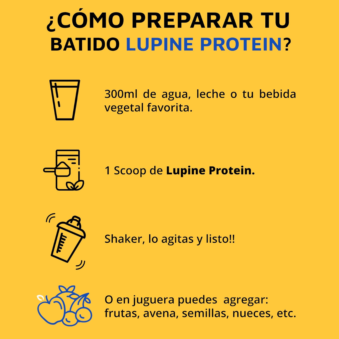 Proteína Vegana Sin Hinchazón Lupine Protein 1 kg