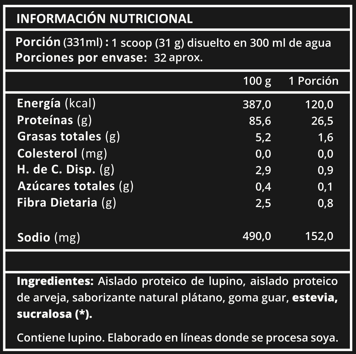 Proteína Vegana Prote&Co Lupine Protein - 1 kg