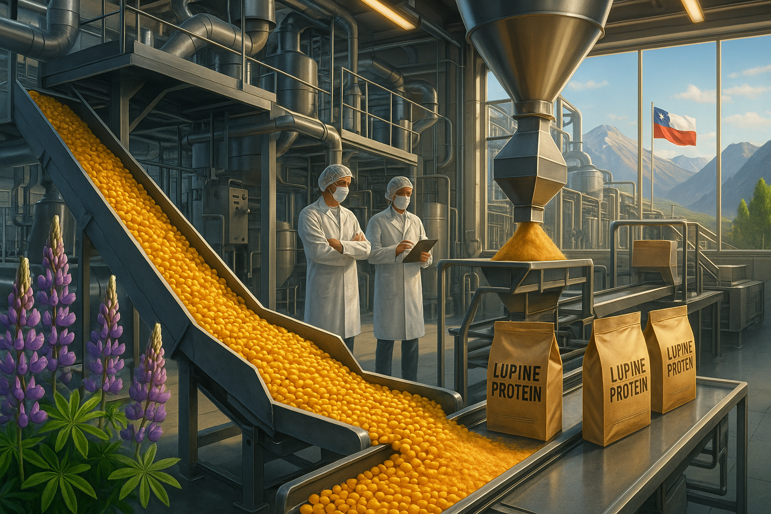 Escalamiento Industrial: Nace un sueño ya que comenzamos la producción a gran escala de Lupine Protein en Chile, con la misión de transformar la nutrición vegetal en algo realmente poderoso y accesible para todos.