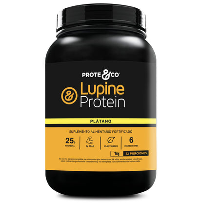 Proteína vegetal premium de lupino y arveja sabor plátano Prote&Co