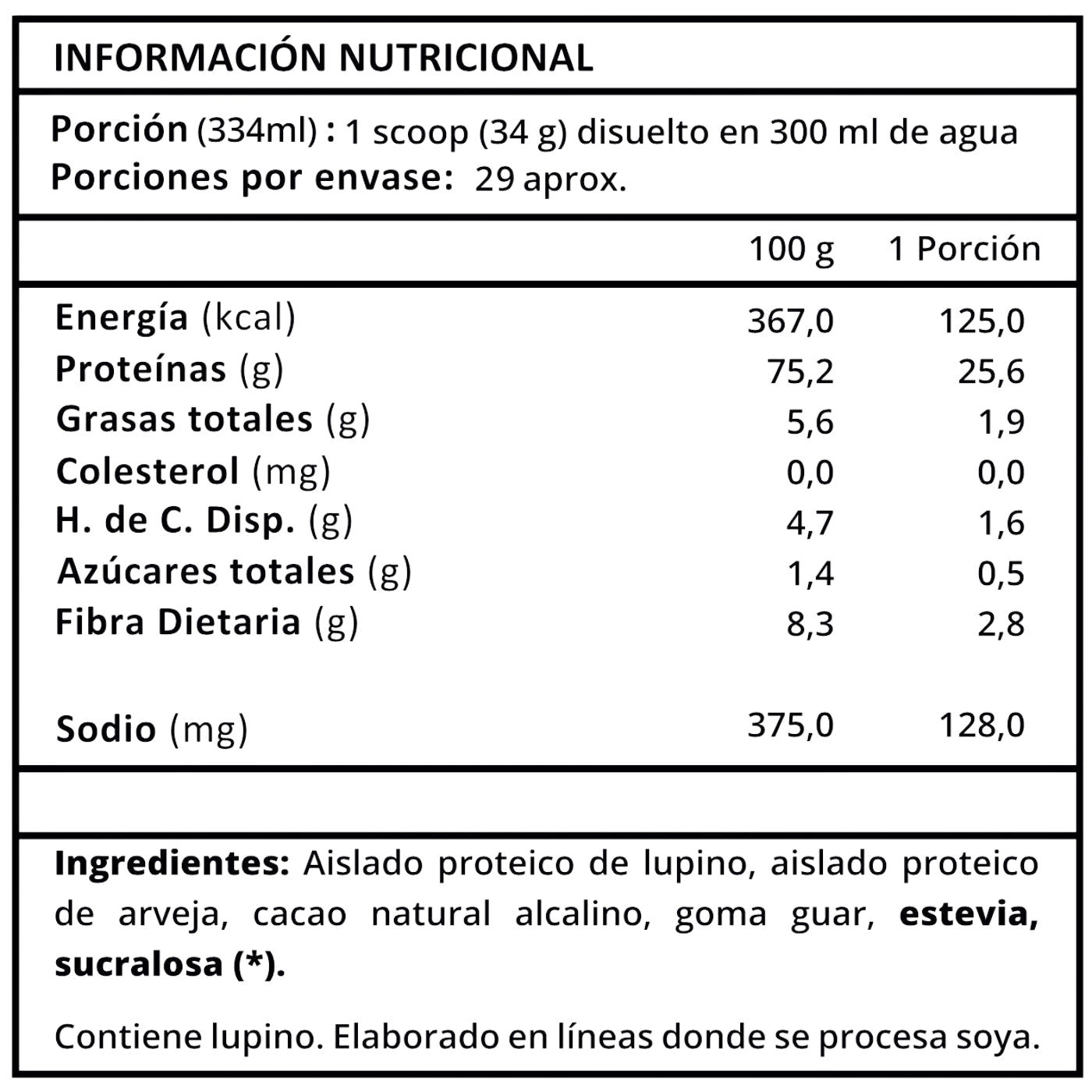 Proteína Vegana Aislada de Lupino y Arveja | Certificada y Sin Hinchazón - 1 kg