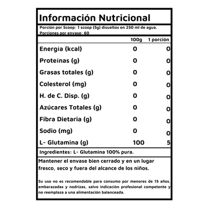 Glutamina En Polvo 300g
