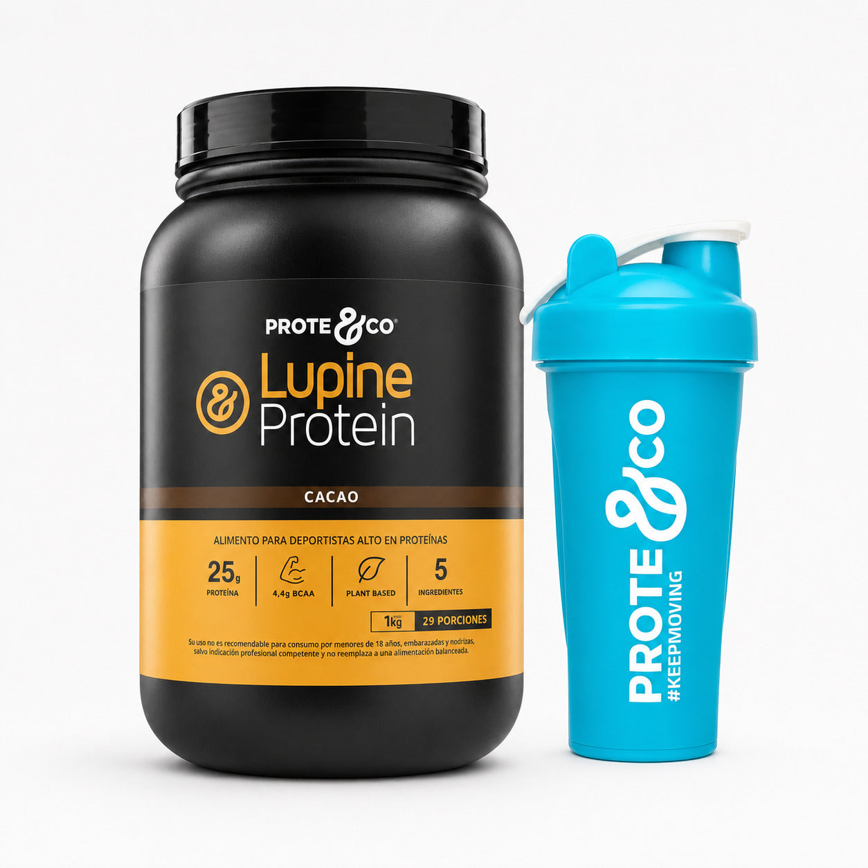 Pack de proteína vegetal Lupine Protein con shaker Prote&Co.