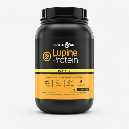 Proteína vegana Lupine Protein sabor plátano 1 kg Prote&Co, proteína vegetal de lupino y arveja sin lactosa.